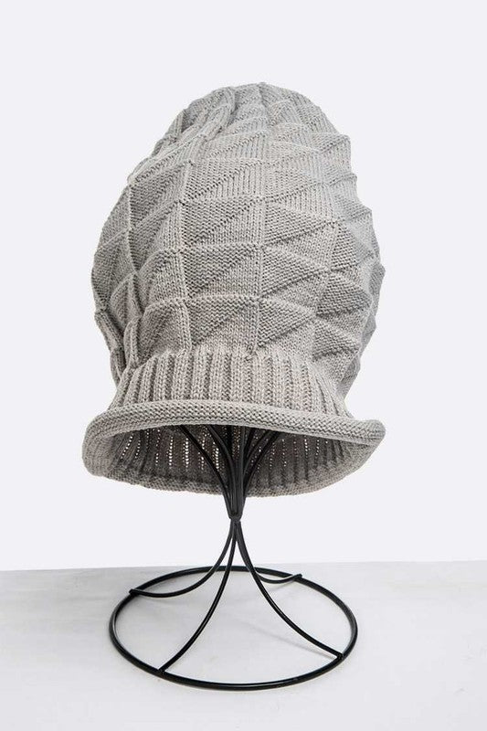 Women’s Unisex Raised Knit Slouchy Beanie | Zarnesh