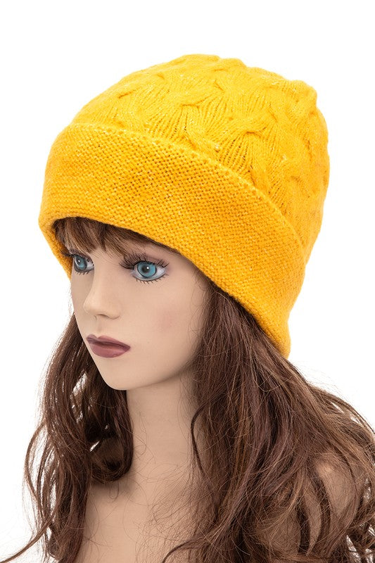 Women’s Wool Blend Slouchy Fit Cuffed Beanie | Zarnesh