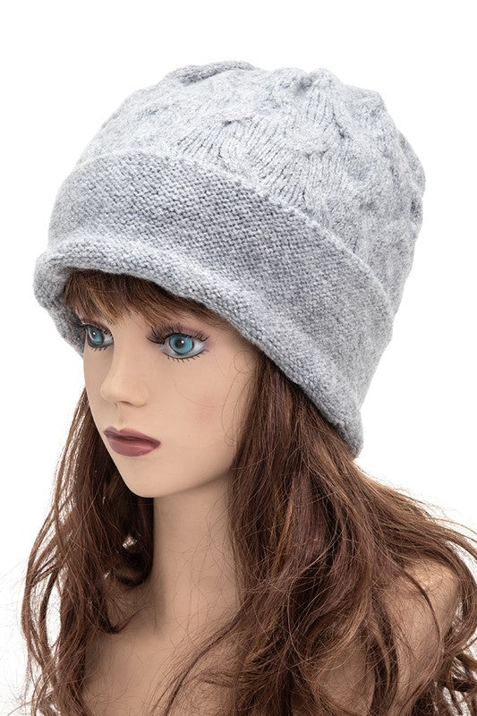 Women’s Wool Blend Slouchy Fit Cuffed Beanie | Zarnesh