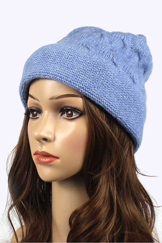 Women’s Wool Blend Slouchy Fit Cuffed Beanie | Zarnesh