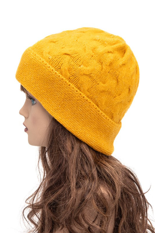 Women’s Wool Blend Slouchy Fit Cuffed Beanie | Zarnesh