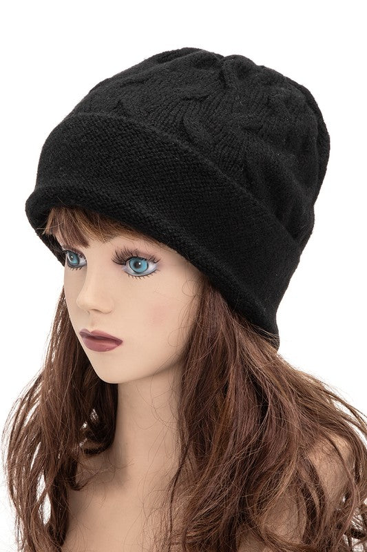 Women’s Wool Blend Slouchy Fit Cuffed Beanie | Zarnesh