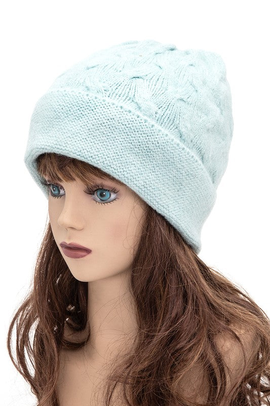 Women’s Wool Blend Slouchy Fit Cuffed Beanie | Zarnesh