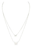 Women’s Layer CZ Butterfly Necklace | Zarnesh

