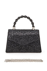 Women Statement Rhinestone Top Handle Clutch Bag | Zarnesh