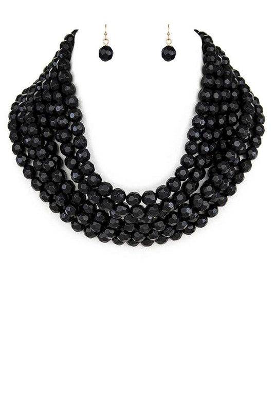 Women’s Layer Beads Collar Necklace Set | Zarnesh

