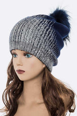 Women’s Metallic Cashmere Fur Pom Beanie | Zarnesh