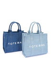 Women Denim Convertible Small Tote Bag | Zarnesh