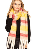 Women Soft Stripy Winter Scarf | Zarnesh