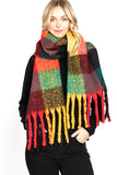 Women Soft Plaid Plushy Winter Scarf | Zarnesh