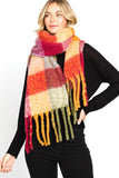 Women Soft Plaid Plushy Winter Scarf | Zarnesh