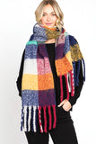 Women Soft Plaid Plushy Winter Scarf | Zarnesh