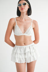 Women Rib Lace Bralette Zarnesh