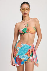 Women Neck Tie Ruched Bralette Zarnesh