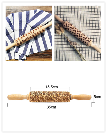 Rolling Pin Christmas Embossing for Holiday Baking Festive Delights | Zarnesh