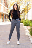 Women The Cindy Charcoal Functional Pockets Joggers Round 2 Zarnesh