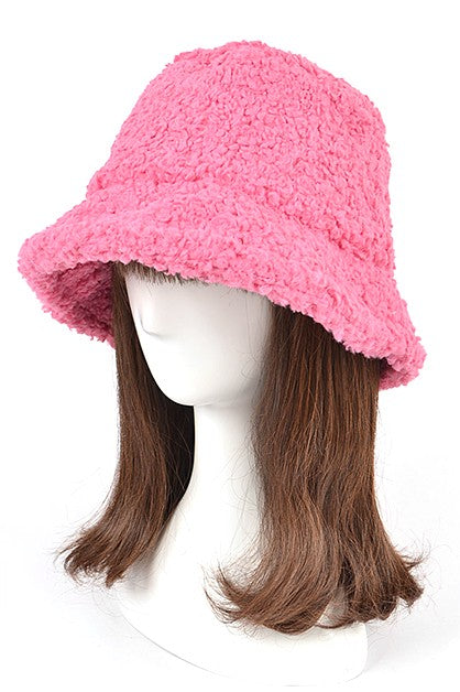 Women Shearling Faux Fur Bucket Hat | Zarnesh