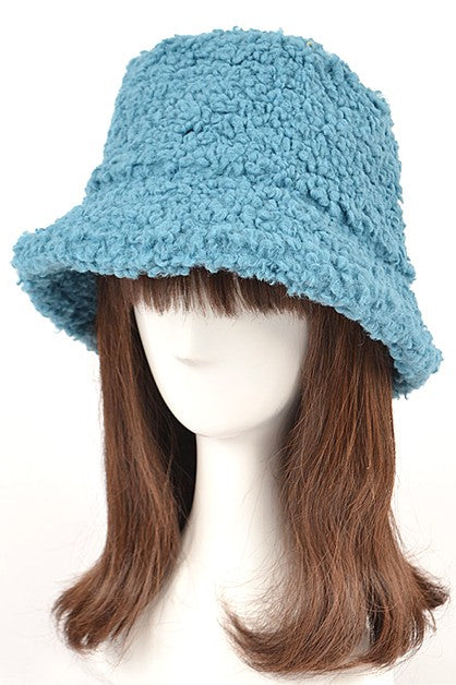 Women Shearling Faux Fur Bucket Hat | Zarnesh