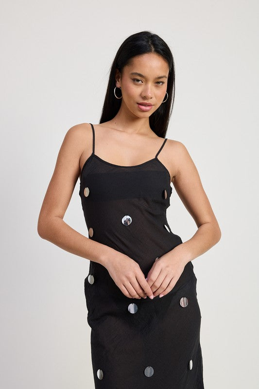 Women Soft & Breathable Square Neck Midi Bias Dress Zarnesh