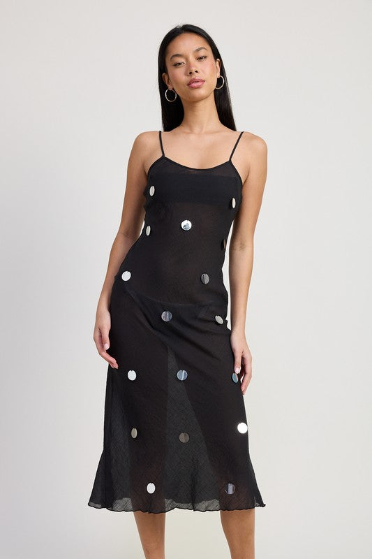 Women Soft & Breathable Square Neck Midi Bias Dress Zarnesh