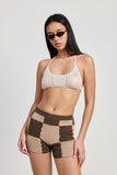 Women Crochet Halter Neck Adjustable Ties Open Back Bralette Zarnesh