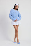 Women Lightweight Chunky Cable Knit Cardigan Zarnesh