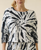 Women Recycled Cotton French Terry Hand Tie Dyed Sweatshirt Zarnesh