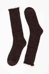 Women Autumn Vibes Ribbed Ruffle Trim Socks | Zarnesh