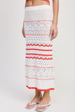 Women Soft Lightweight Maxi Length Crochet Detailing Skirt Zarnesh