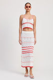 Women Soft Lightweight Maxi Length Crochet Detailing Skirt Zarnesh