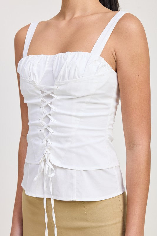 Women Soft And Stretchy Fit Square Neckline Corset Inspired Top Zarnesh