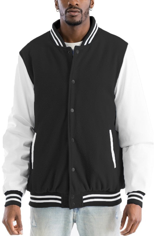 Men Melton Lettermans Varsity Jacket | Zarnesh