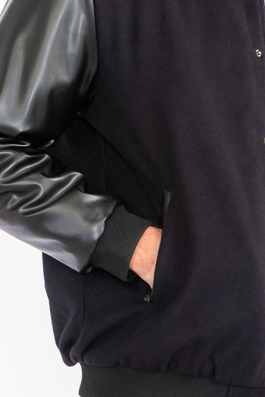 Men Melton Lettermans Varsity Jacket | Zarnesh