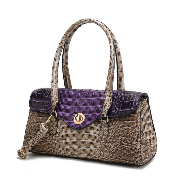 Women MKF Liviana Croc Embossed Dual Handles Shoulder Bag | Zarnesh