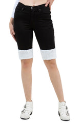 Women Bermuda Short with Sherpa Detail | Zarnesh