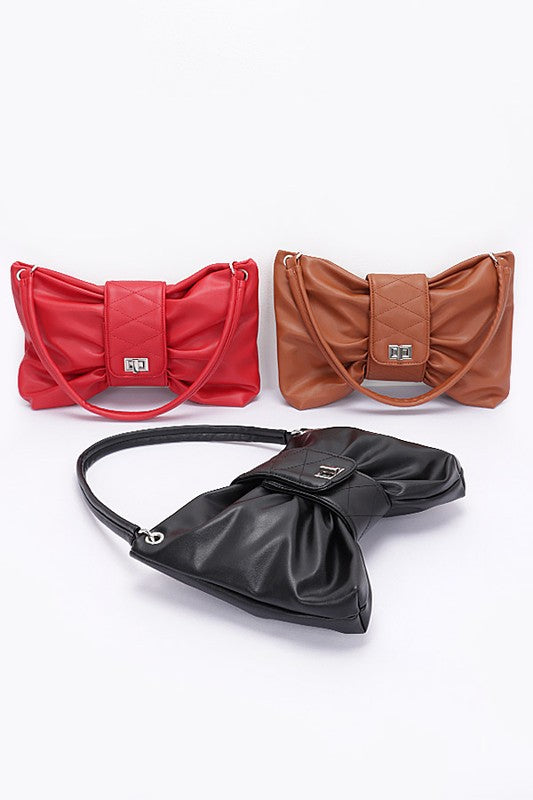 Women Oversize Bow Shape Secure Closure Shoulder Bag Zarnesh