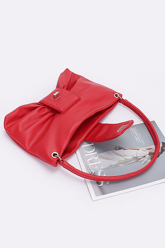 Women Oversize Bow Shape Secure Closure Shoulder Bag Zarnesh