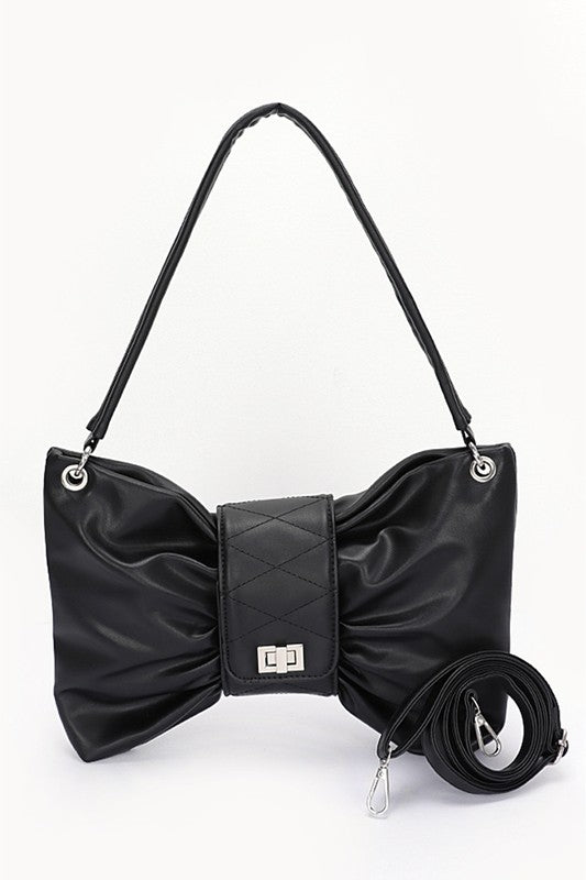 Women Oversize Bow Shape Secure Closure Shoulder Bag Zarnesh