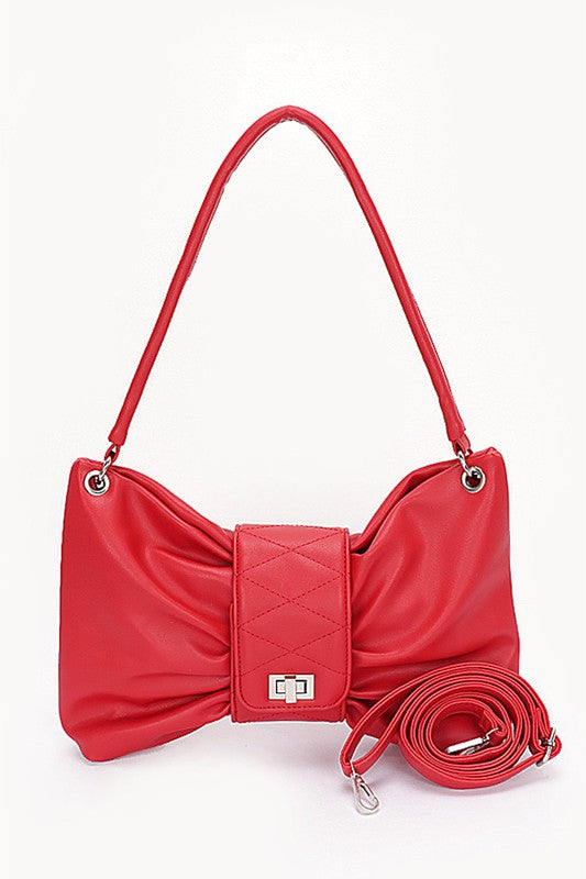 Women Oversize Bow Shape Secure Closure Shoulder Bag Zarnesh