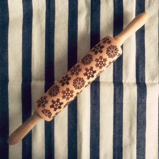 Rolling Pin Christmas Embossing for Holiday Baking Festive Delights | Zarnesh