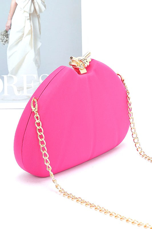 Women Iconic Satin Box Shape Clutch Swing Bag Zarnesh