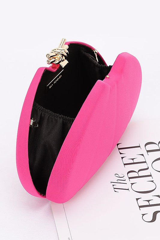 Women Iconic Satin Box Shape Clutch Swing Bag Zarnesh