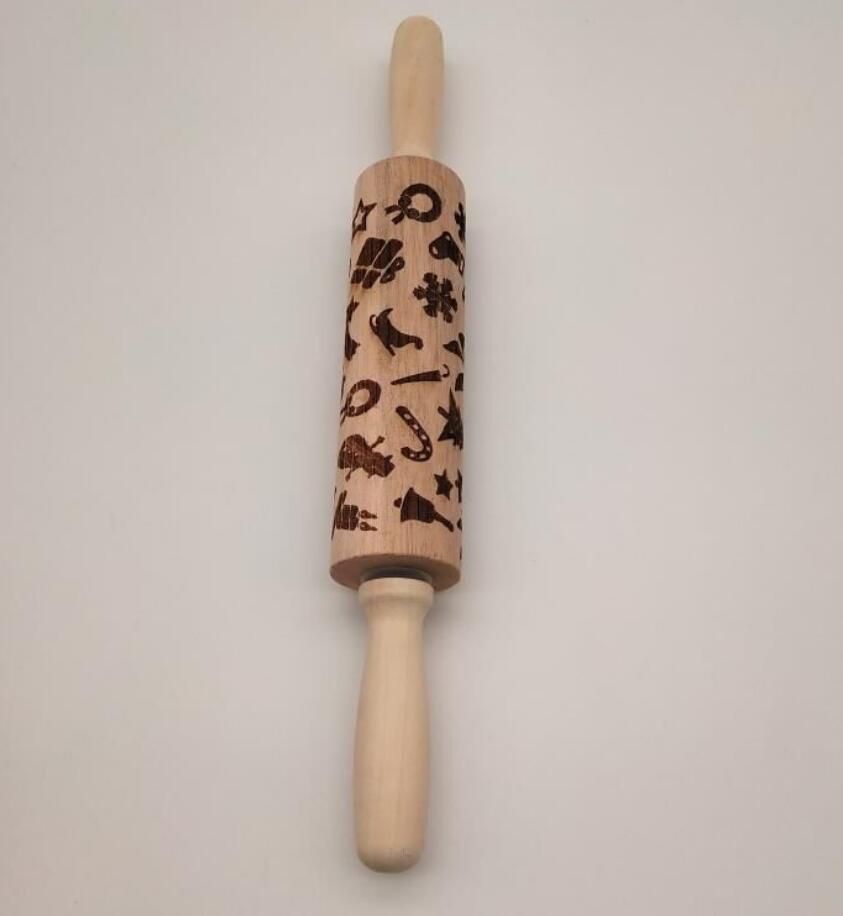 Rolling Pin Christmas Embossing for Holiday Baking Festive Delights | Zarnesh