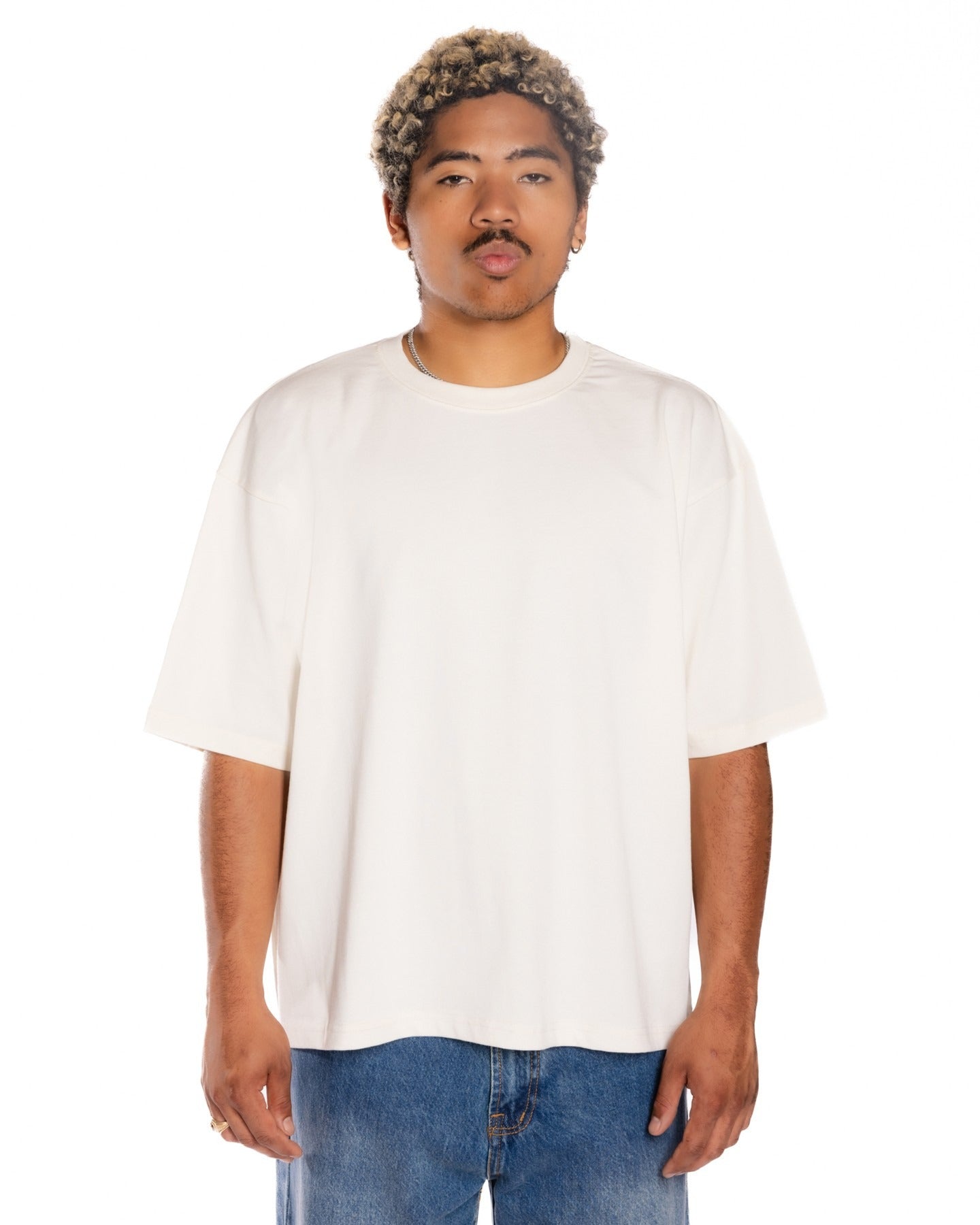 Men's Casual Loose Fit Crop Boxy Cotton T-Shirt | Zarnesh