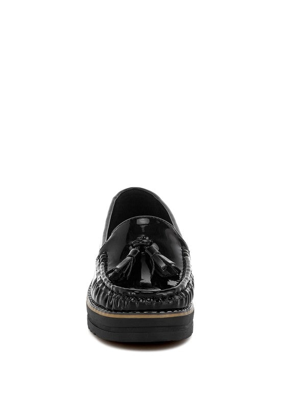 Women’s Strelka Tassel Detail Flatform Loafers | Zarnesh