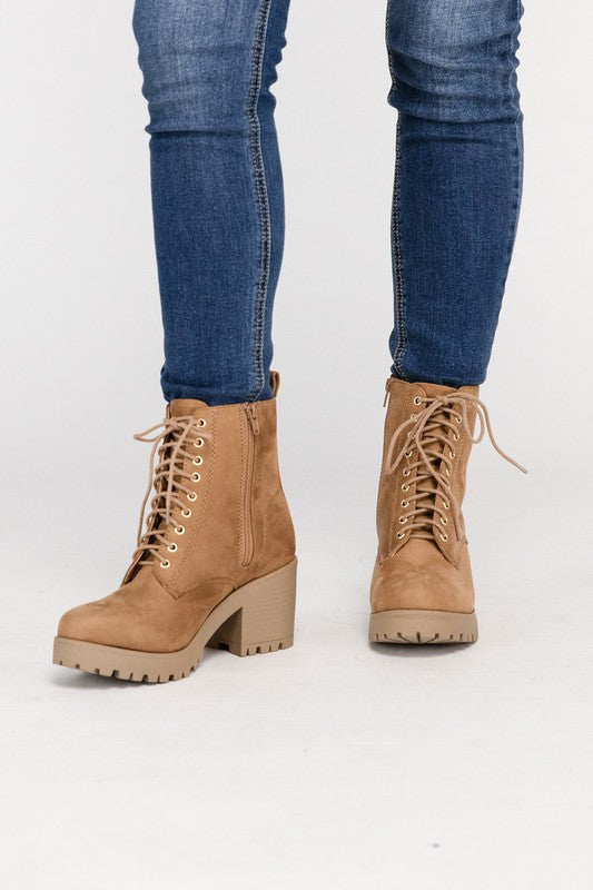 Women’s Fuzzy Combat Boots | Zarnesh