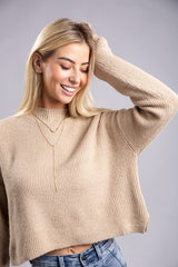 Women Mock Neck Pullover | Zarnesh