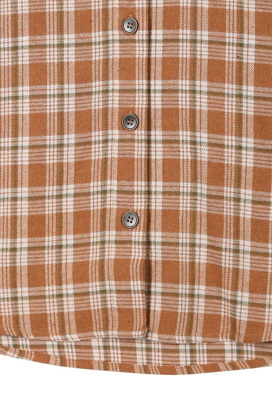 Women Autumn Beige Plaid Shirts | Zarnesh