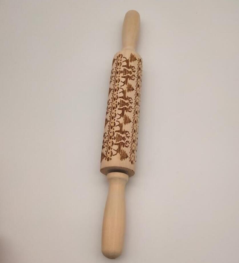 Rolling Pin Christmas Embossing for Holiday Baking Festive Delights | Zarnesh