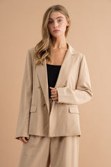 Women Double Button Blazer Jacket | Zarnesh